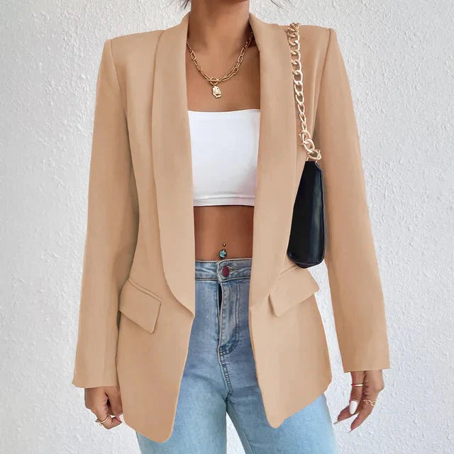 Blazer | Offene Vorderseite | Lang | Blazermantel | Damenbekleidung