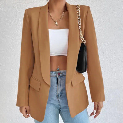 Blazer | Offene Vorderseite | Lang | Blazermantel | Damenbekleidung