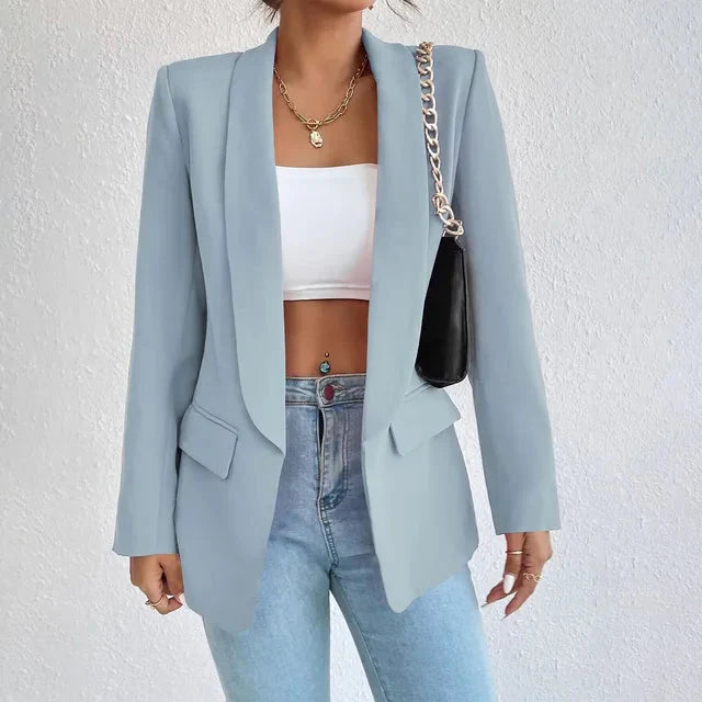 Blazer | Offene Vorderseite | Lang | Blazermantel | Damenbekleidung