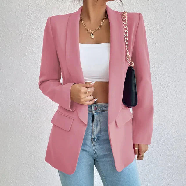 Blazer | Offene Vorderseite | Lang | Blazermantel | Damenbekleidung