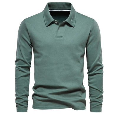 Lucas - klassisches Langarm-Polo mit elegantem Kragen