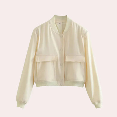 Bomberjacke – Kurz – mit Knöpfen – Herbstjacke – Damenjacke