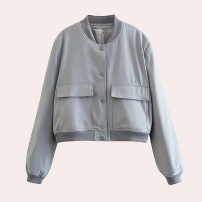 Bomberjacke – Kurz – mit Knöpfen – Herbstjacke – Damenjacke
