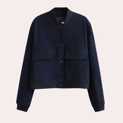 Bomberjacke – Kurz – mit Knöpfen – Herbstjacke – Damenjacke