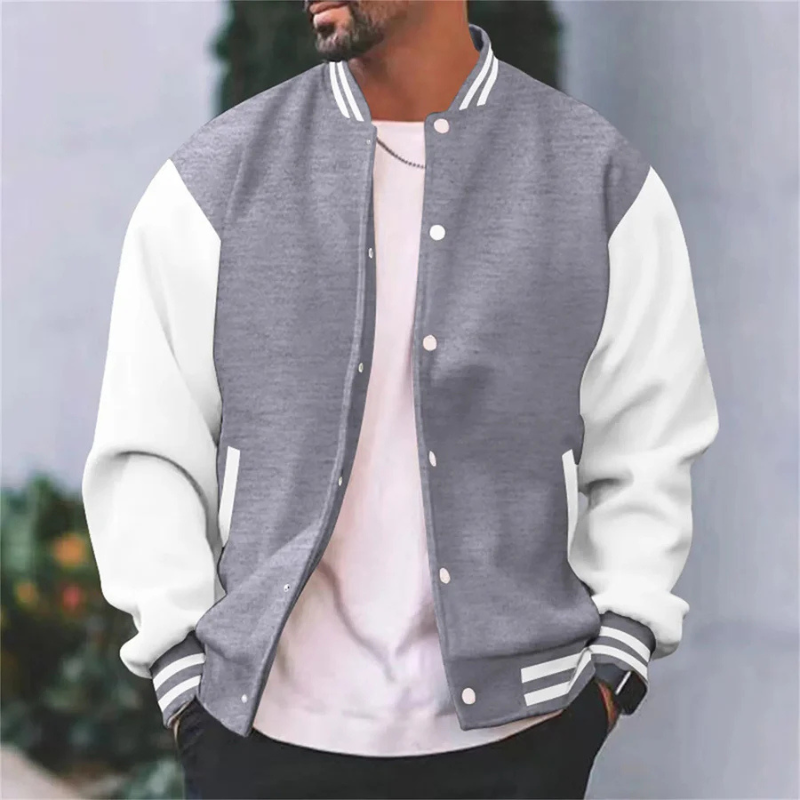 Bomberjacke | Rippbündchen | Zum Knöpfen | Baseballjacke | Herrenjacke