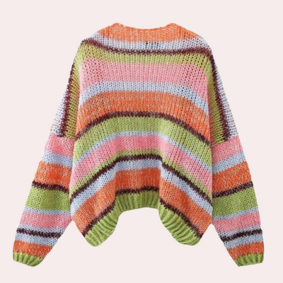 Zoe - Bunt gestreifter Pullover für Frauen