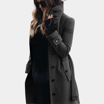 Rossa - Langer warmer Trenchcoat für Frauen