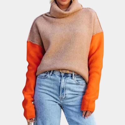 Reem - Farbblock Pullover in Übergröße für Frauen