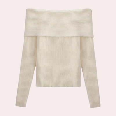 Lora - Schicker schulterfreier Strickpullover für Frauen