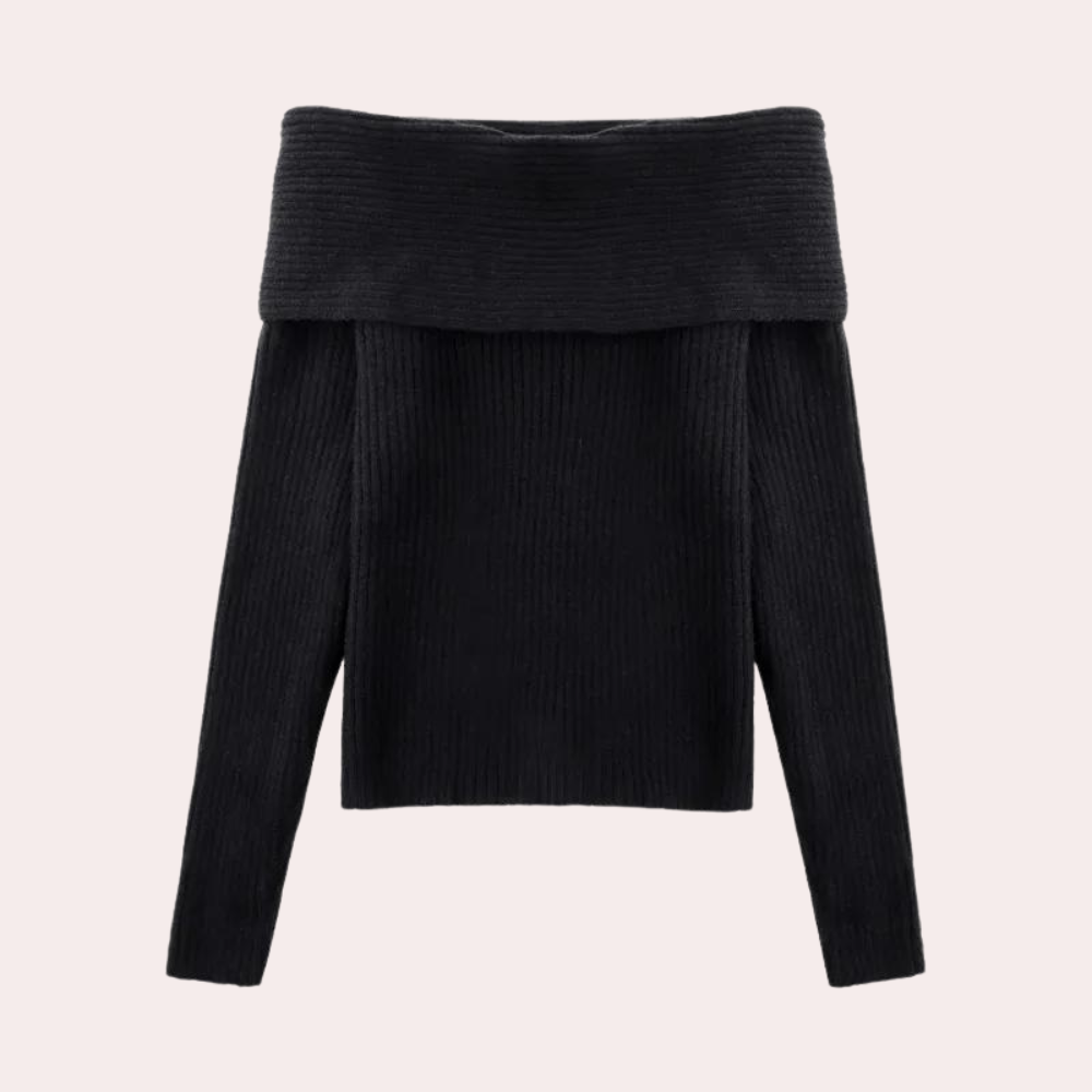 Lora - Schicker schulterfreier Strickpullover für Frauen