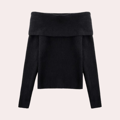 Lora - Schicker schulterfreier Strickpullover für Frauen