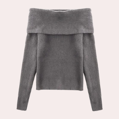 Lora - Schicker schulterfreier Strickpullover für Frauen