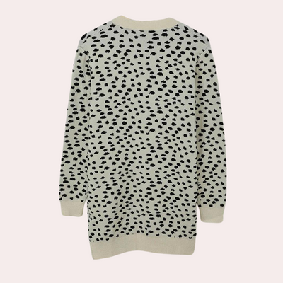 Lily - Bedruckte langärmelige Strickjacke für Frauen