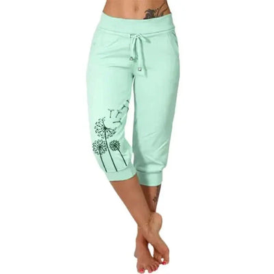 Capri-Hose - Casual - Elastische Taille - Kurze Sweats - Damenhosen