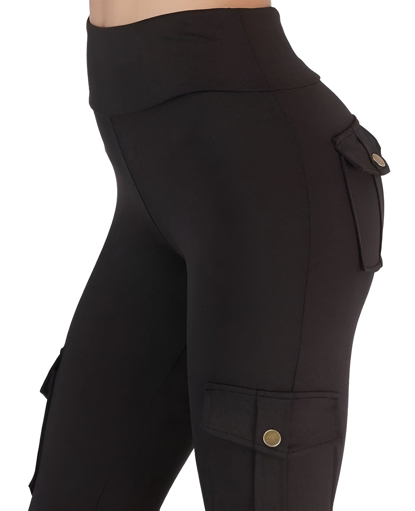 Cargo-Leggings | Hochgeschnitten | Dehnbar | Cargohosen | Damenbekleidung