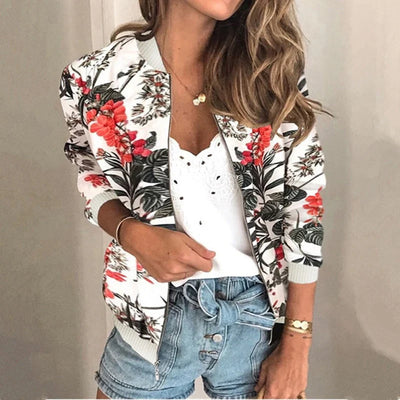 Blumendruck-Jacke für Damen