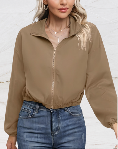Amaya - Schlichte kurze Jacke mit langen Ärmeln für Frauen