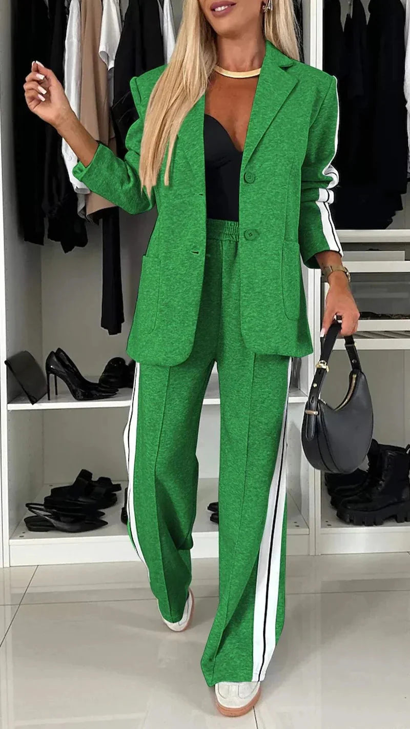 Co-Ord Set – Blazer für Damen und weite Jogginghose Zweiteiler