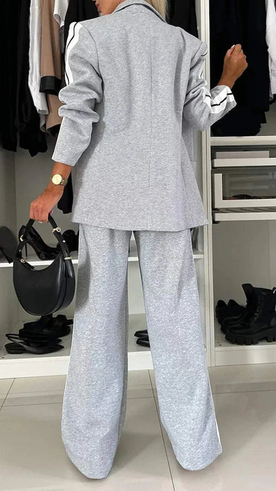 Co-Ord Set – Blazer für Damen und weite Jogginghose Zweiteiler