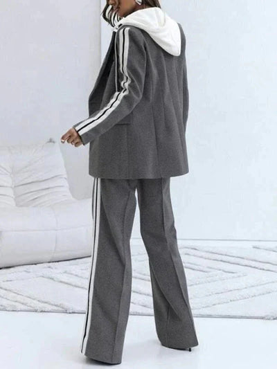 Co-Ord Set – Blazer für Damen und weite Jogginghose Zweiteiler