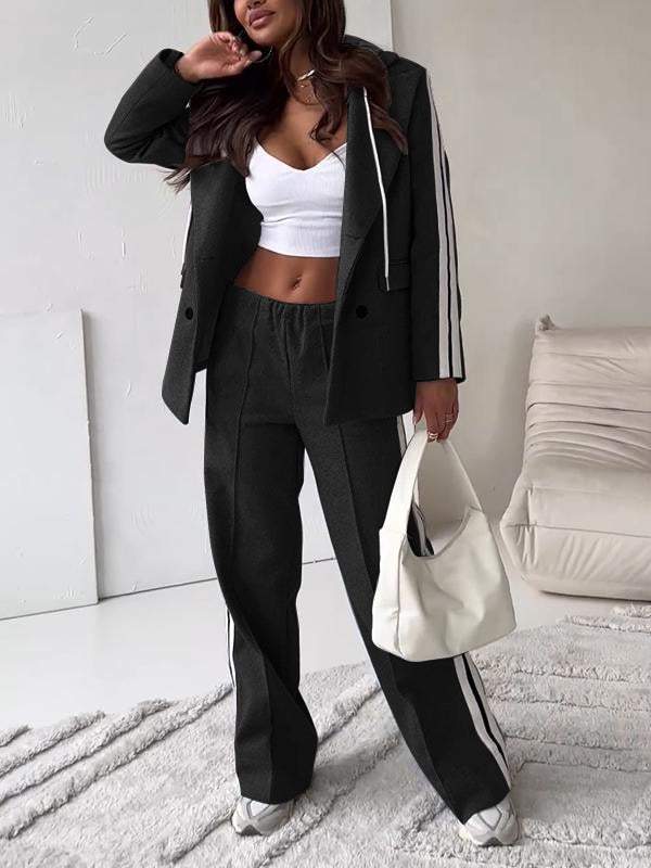 Co-Ord Set – Blazer für Damen und weite Jogginghose Zweiteiler