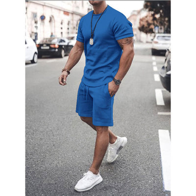 Co-Ord Set | Kurzarm | Kordelzug | Zweiteiliges Set | Herren Kurzsets