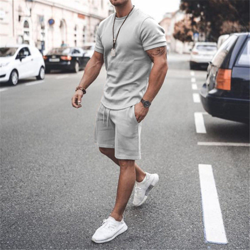 Co-Ord Set | Kurzarm | Kordelzug | Zweiteiliges Set | Herren Kurzsets