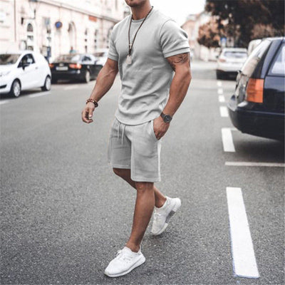 Co-Ord Set | Kurzarm | Kordelzug | Zweiteiliges Set | Herren Kurzsets