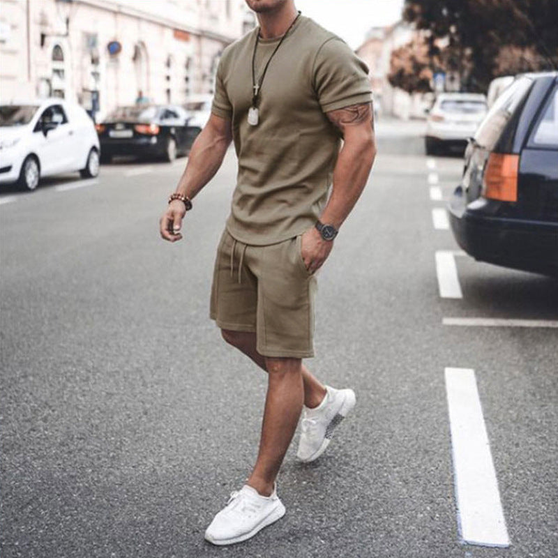 Co-Ord Set | Kurzarm | Kordelzug | Zweiteiliges Set | Herren Kurzsets