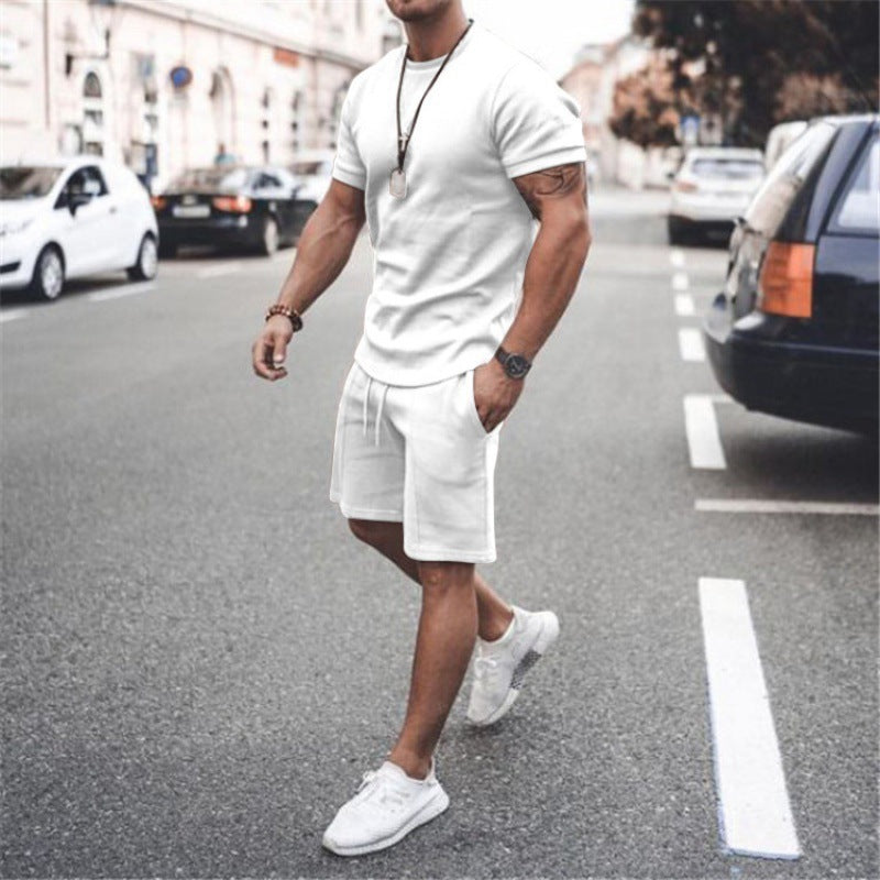 Co-Ord Set | Kurzarm | Kordelzug | Zweiteiliges Set | Herren Kurzsets