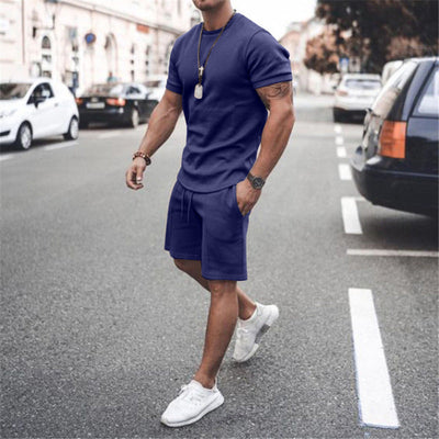 Co-Ord Set | Kurzarm | Kordelzug | Zweiteiliges Set | Herren Kurzsets