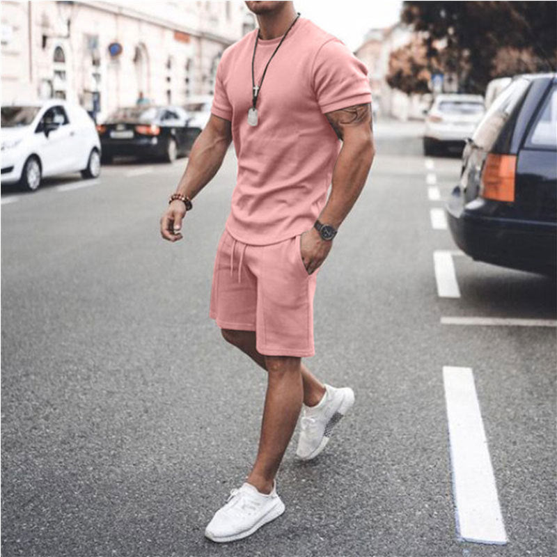 Co-Ord Set | Kurzarm | Kordelzug | Zweiteiliges Set | Herren Kurzsets
