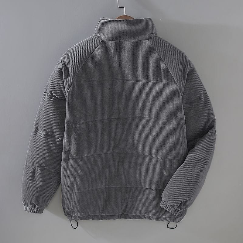 Cordjacke – Warm – mit Reißverschluss – Steppjacke – Winterjacke für Herren