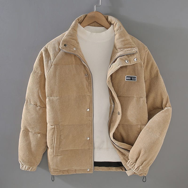Cordjacke – Warm – mit Reißverschluss – Steppjacke – Winterjacke für Herren