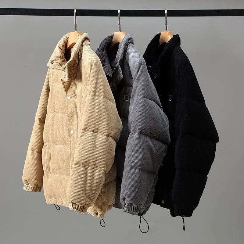 Cordjacke – Warm – mit Reißverschluss – Steppjacke – Winterjacke für Herren