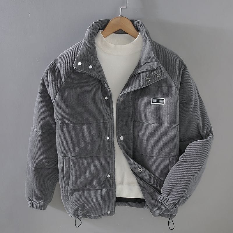 Cordjacke – Warm – mit Reißverschluss – Steppjacke – Winterjacke für Herren