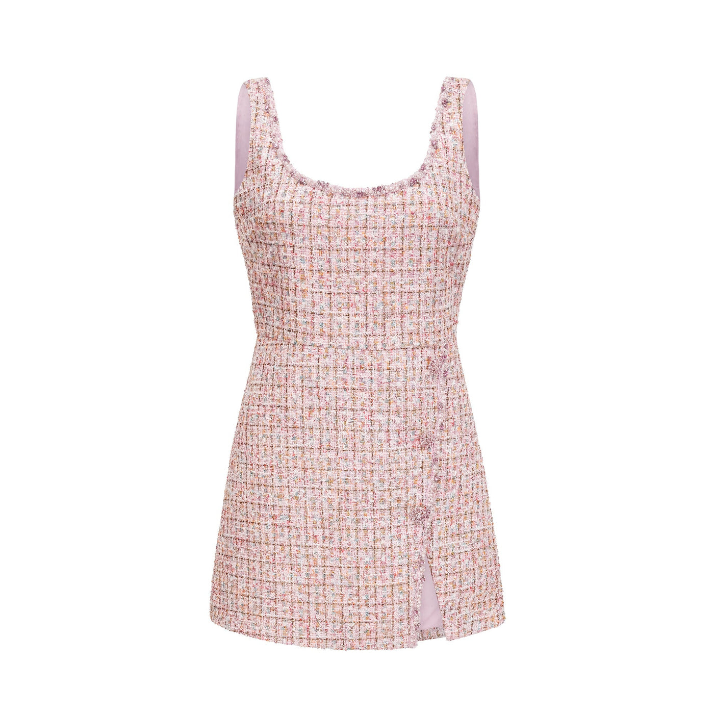 Aoife Rosa verschönertes Tweed-Minikleid