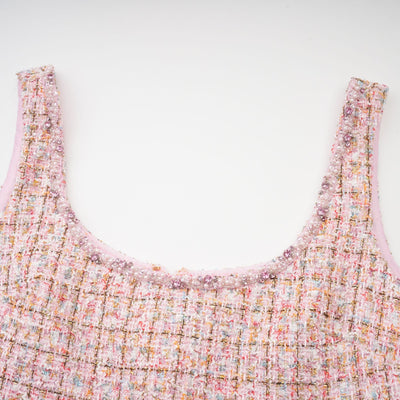 Aoife Rosa verschönertes Tweed-Minikleid