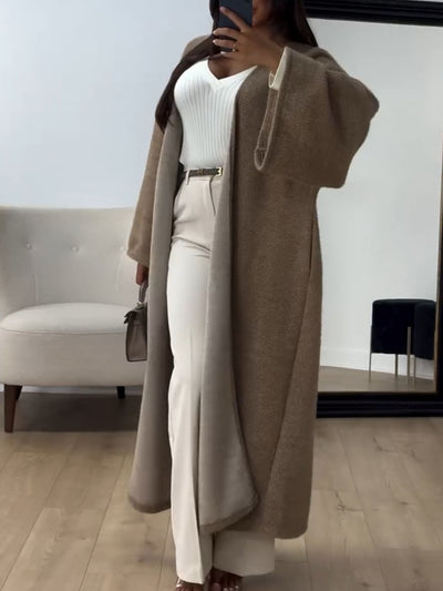 Damen-Cardigan – Oversize-Cardigan mit offener Vorderseite