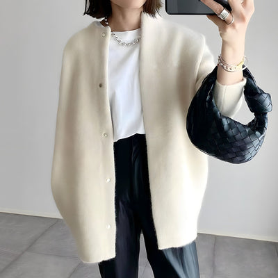 Damen-Strickjacke | Lang | Oversize-Strickjacke | Strickjacke mit Knöpfen