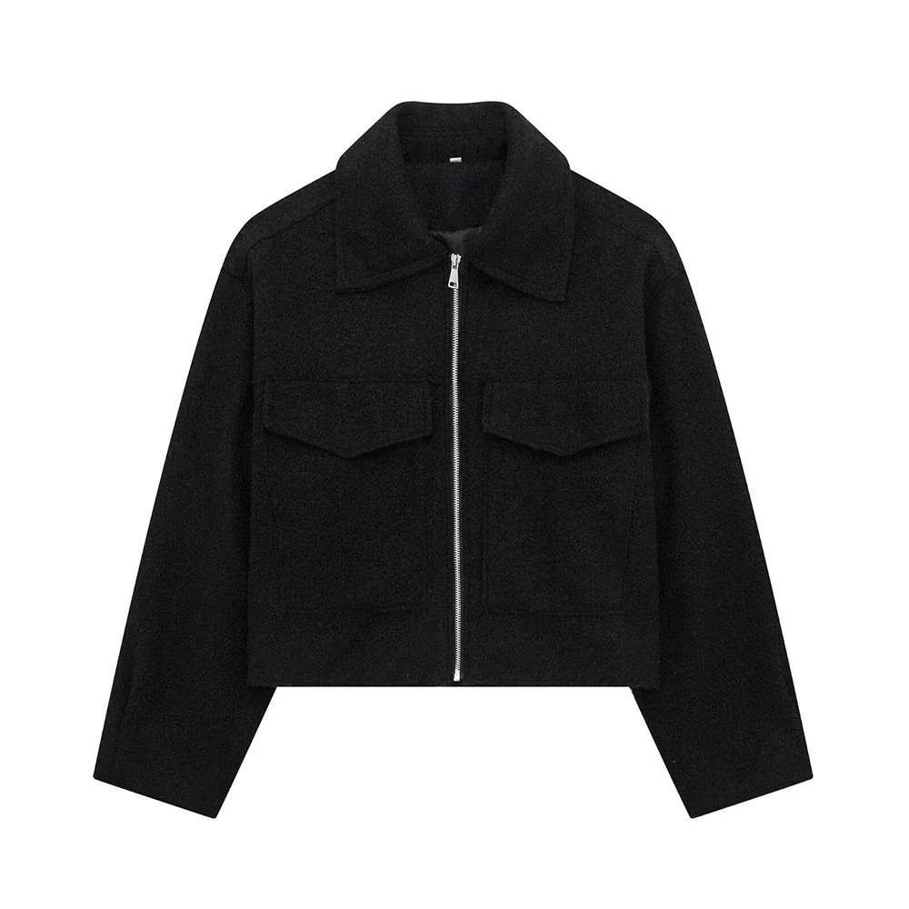 Damenjacke | Reißverschluss | Brusttaschen | Kurzjacke | Herbstjacke
