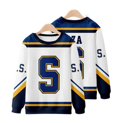Eishockey-Shirt – Langärmliges Eishockey-Shirt mit übergroßem Rundhalsausschnitt
