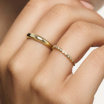 Goldener Diamant Blasenring