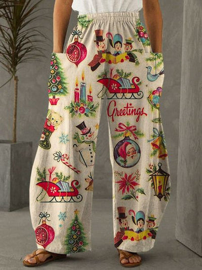 Faith | Lässige Hose mit Weihnachtsaufdruck