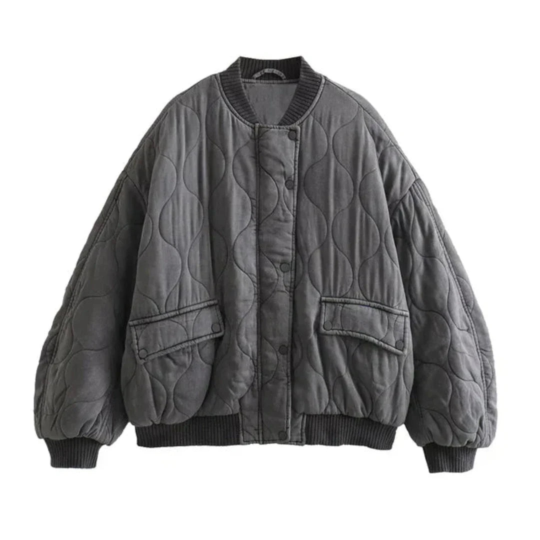 Wormin | Damen Knopf Daunen Puffer Jacke | Warme