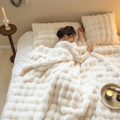 Felldecke | Plüsch | Fleece | Flauschige Decke | Winterdecke