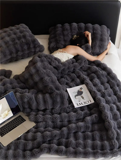 Felldecke | Plüsch | Fleece | Flauschige Decke | Winterdecke