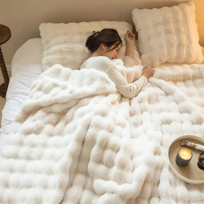 Felldecke | Plüsch | Fleece | Flauschige Decke | Winterdecke