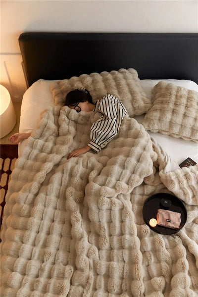 Felldecke | Plüsch | Fleece | Flauschige Decke | Winterdecke