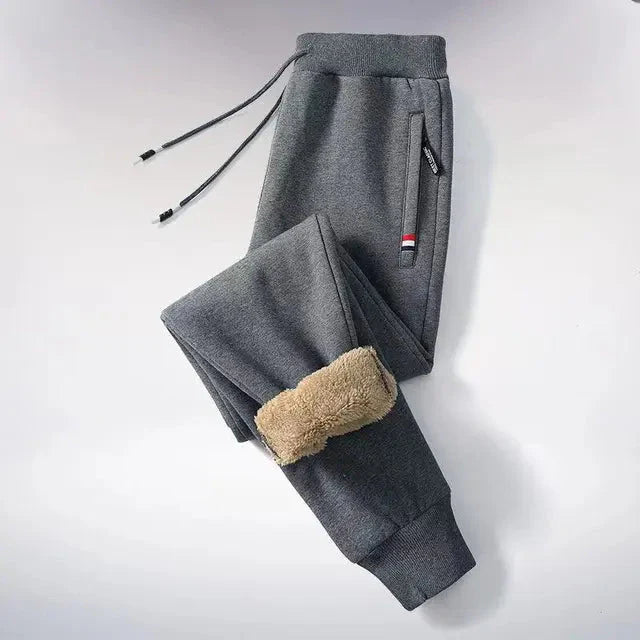Fleece-Jogginghose | Elastische Taille | Warm | Fleece-Jogginghose | Herren-Wintersweats